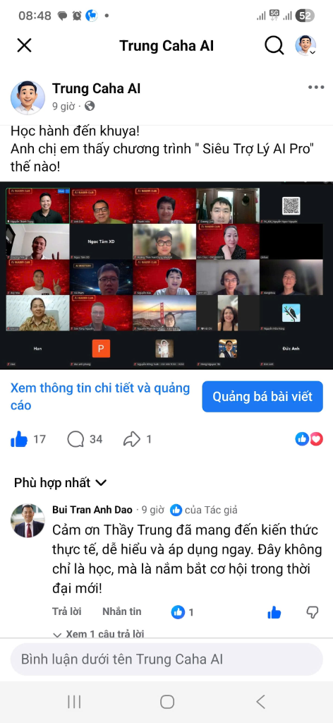 Feedback học viên 1
